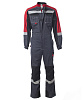 Летний комбинезон &quot;Эталон-ФОРМУЛА&quot; мужской, цвет: серый с красной и черной отделкой, ткань: смесовая