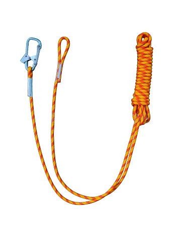 Строп В (канат) 10м с монтажным карабином и крепежной петлей Строп В (канат) 10м с монтажным карабином и крепежной петлей