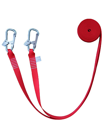 Строп А (лента) 10м с двумя монтажными карабинами Строп А (лента) 10м с двумя монтажными карабинами