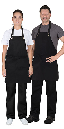 Фартук "Сириус-БАРИСТА", цвет: черный, ткань: смесовая Фартук "Сириус-БАРИСТА", цвет: черный, ткань: смесовая