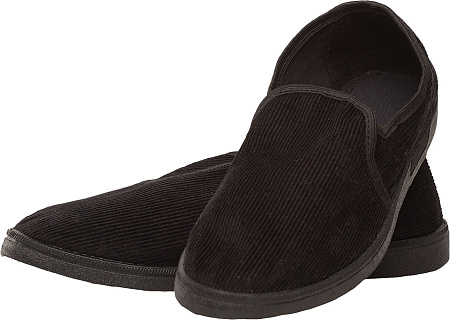 Тапочки закрытые, вельветовые, цвет: черный Тапочки закрытые, вельветовые, цвет: черный