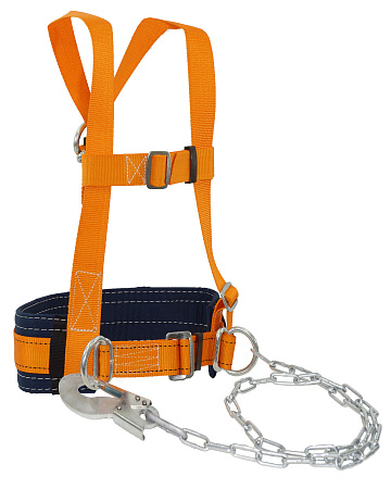 Удерживающая система УС - 2ГД с наплечными лямками и стропом из цепи Удерживающая система УС - 2ГД с наплечными лямками и стропом из цепи