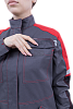 Летняя куртка "Спецобъединение-ХАЙ-ТЕК SAFETY" женская, цвет: серый с красным и черным, ткань: Смесова Летняя куртка "Спецобъединение-ХАЙ-ТЕК SAFETY" женская, цвет: серый с красным и черным, ткань: Смесова