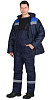 Зимний костюм &quot;СИРИУС-РОСТ-НОРД&quot; мужской, утепленный (куртка и полукомбинезон), цвет: темно-синий с васильковым, ткань: Оксфорд