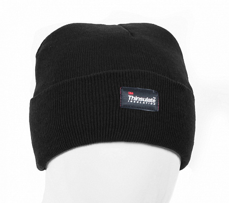 Шапка трикотажная двойная утепленная "СЕВЕР", цвет: черный Шапка трикотажная двойная утепленная "СЕВЕР", цвет: черный