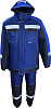 Зимний костюм &quot;ЮКОН-Мембрана&quot; мужской, утепленный (куртка и полукомбинезон), цвет: синий с черным и васильковым