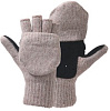 Перчатки-варежки &quot;ЭВЕНЫ&quot; шерстяные, тинсулейт, откидная варежка, спилковая ладонь