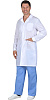 Халат &quot;СИРИУС-ГЛАВВРАЧ&quot; мужской (длинный рукав, на пуговицах), цвет: белый, ткань: смесовая