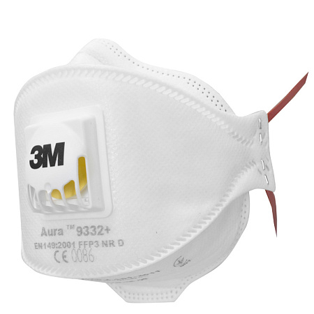 Респиратор 3М 9332+, противоаэрозольный FFP3, с клапаном выдоха Респиратор 3М 9332+, противоаэрозольный FFP3, с клапаном выдоха