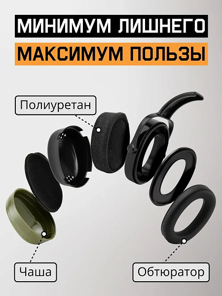 Наушники противошумные "JEM-201 Sonus Max" 32 дБ, оливковый, JETA SAFETY Наушники противошумные "JEM-201 Sonus Max" 32 дБ, оливковый, JETA SAFETY
