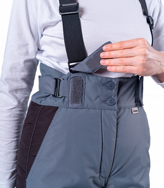 Зимние брюки "Спецобъединение-ХАЙ-ТЕК SAFETY" женские, цвет: серый с черным, ткань: Наутика Зимние брюки "Спецобъединение-ХАЙ-ТЕК SAFETY" женские, цвет: серый с черным, ткань: Наутика