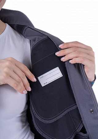 Летняя куртка "Спецобъединение-ТУРБО SAFETY" женская, цвет: серый с темно-серым, ткань: Томбой Летняя куртка "Спецобъединение-ТУРБО SAFETY" женская, цвет: серый с темно-серым, ткань: Томбой
