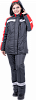 Зимний костюм "Спецобъединение-РОУД" женский (куртка и полукомбинезон), цвет: темно-серый с красный, ткань: Оксфорд Зимний костюм "Спецобъединение-РОУД" женский (куртка и полукомбинезон), цвет: темно-серый с красный, ткань: Оксфорд