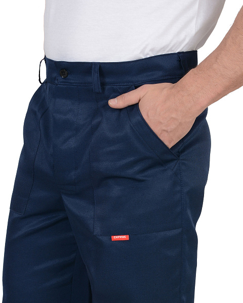 Летние брюки "СИРИУС-ПРОФЕССИОНАЛ" мужские, цвет: темно-синий, ткань: смесовая Летние брюки "СИРИУС-ПРОФЕССИОНАЛ" мужские, цвет: темно-синий, ткань: смесовая