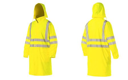 Плащ влагозащитный (ПУ), цвет: лимонный с СОП размер 2XL Плащ влагозащитный (ПУ), цвет: лимонный с СОП размер 2XL