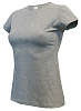Футболка женская, с коротким рукавом, стрейч, цвет: серый меланж 