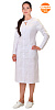 Халат &quot;СИРИУС-ГЛОРИЯ&quot; женский (рукав длинный, на кнопках), цвет: белый, ткань: смесовая