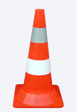 Конус сигнальный дорожный КС-2.5 520 мм мягкий с белой полосой и СОП Конус сигнальный дорожный КС-2.5 520 мм мягкий с белой полосой и СОП