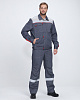 Летний костюм &quot;ФАВОРИТ-2 ПРЕМИУМ&quot; мужской (куртка и п/к), цвет: тёмно-серый с серым, ткань: смесов