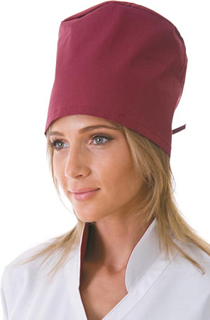 Колпак медицинский, цвет: бордо, ткань: смесовая Колпак медицинский, цвет: бордо, ткань: смесовая