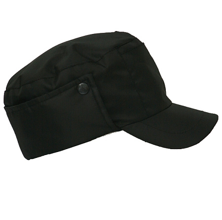 Зимнее кепи охранника, утеплённое, цвет: чёрный, ткань: 100% ПЭ Зимнее кепи охранника, утеплённое, цвет: чёрный, ткань: 100% ПЭ