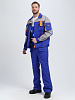 Летний костюм &quot;СОЮЗ-ПРОФЕССИОНАЛ-2&quot; мужской (куртка и полукомбинезон), цвет:васильковый с серым, ткань: смнесовая