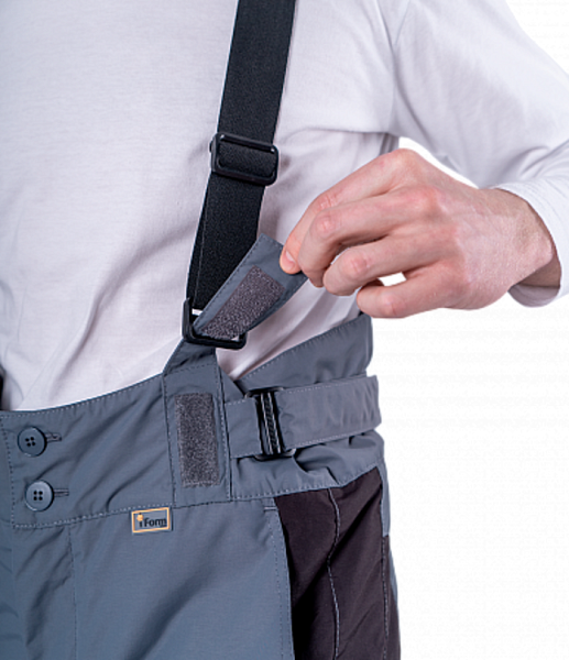 Зимние брюки "Спецобъединение-ХАЙ-ТЕК SAFETY" мужские, цвет: серый с черным, ткань: Наутика Зимние брюки "Спецобъединение-ХАЙ-ТЕК SAFETY" мужские, цвет: серый с черным, ткань: Наутика