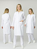 Халат &quot;СТАНДАРТ&quot; женский (длинный рукав, на пуговицах), цвет: белый, ткань: смесовая